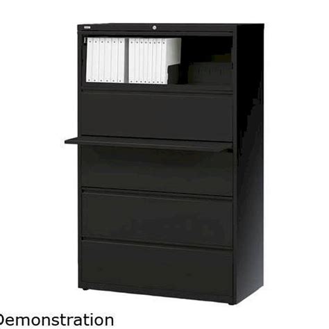 workpro 36 w 5-drawer steel lateral file cabinet black|36 in. WorkPro Lateral File Cabinets .